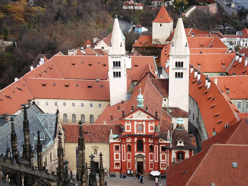 Church and monastery of St George, Prague Castle. It houses the Baroque and manierist collections of the National Gallery