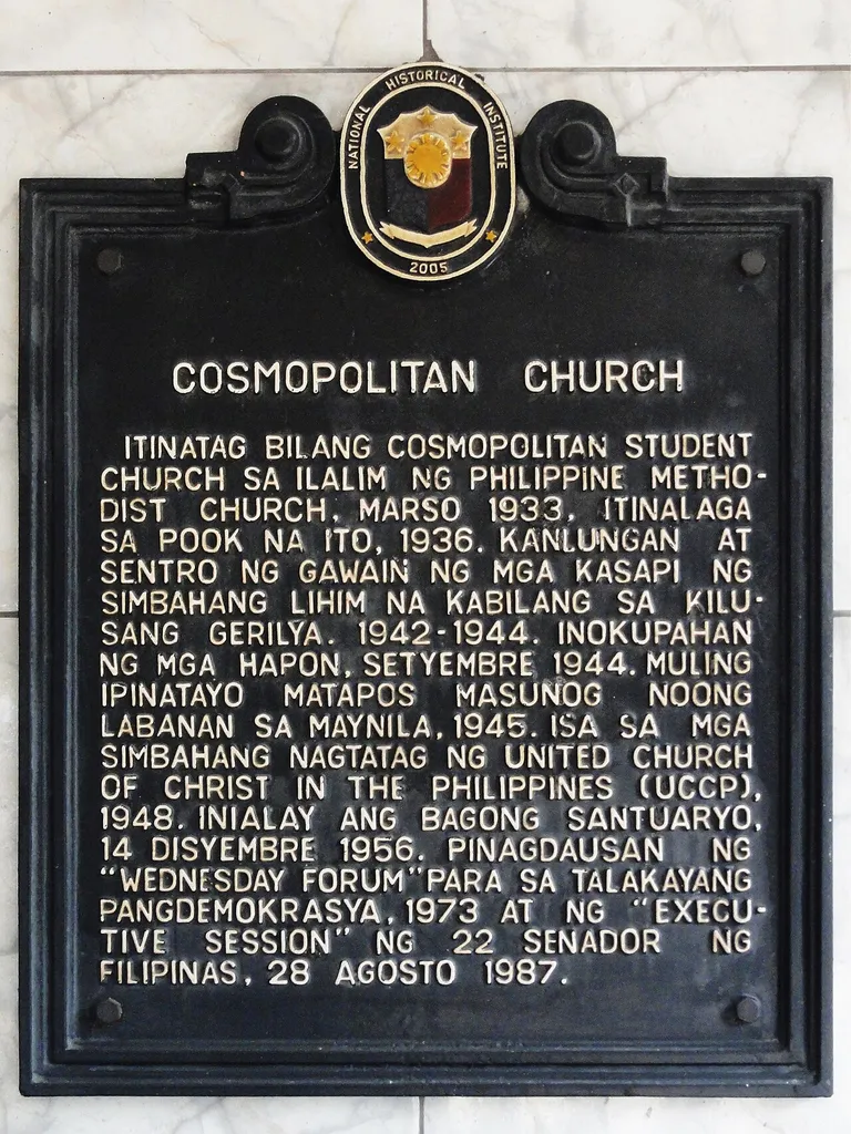 Cosmopolitan Church NHCP Historical Marker
