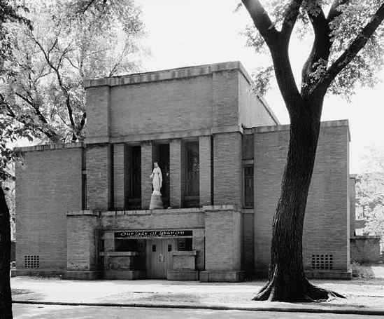 First Congregational Church of Austin, 5701 West Midway Park, Chicago (Cook County, Illinois) (cropped) This file comes from the Historic American Buildings Survey (HABS), Historic American Engineering Record (HAER) or Historic American Landscapes Survey (HALS). These are programs of the National Park Service established for the purpose of documenting historic places. Records consist of measured drawings, archival photographs, and written reports. This tag does not indicate the copyright status of the attached work. A normal copyright tag is still required. See Commons:Licensing. Public domainPublic domainfalsefalse This image or media file contains material based on a work of a National Park Service employee, created as part of that person's official duties. As a work of the U.S. federal government, such work is in the public domain in the United States. See the NPS website and NPS copyright policy for more information.