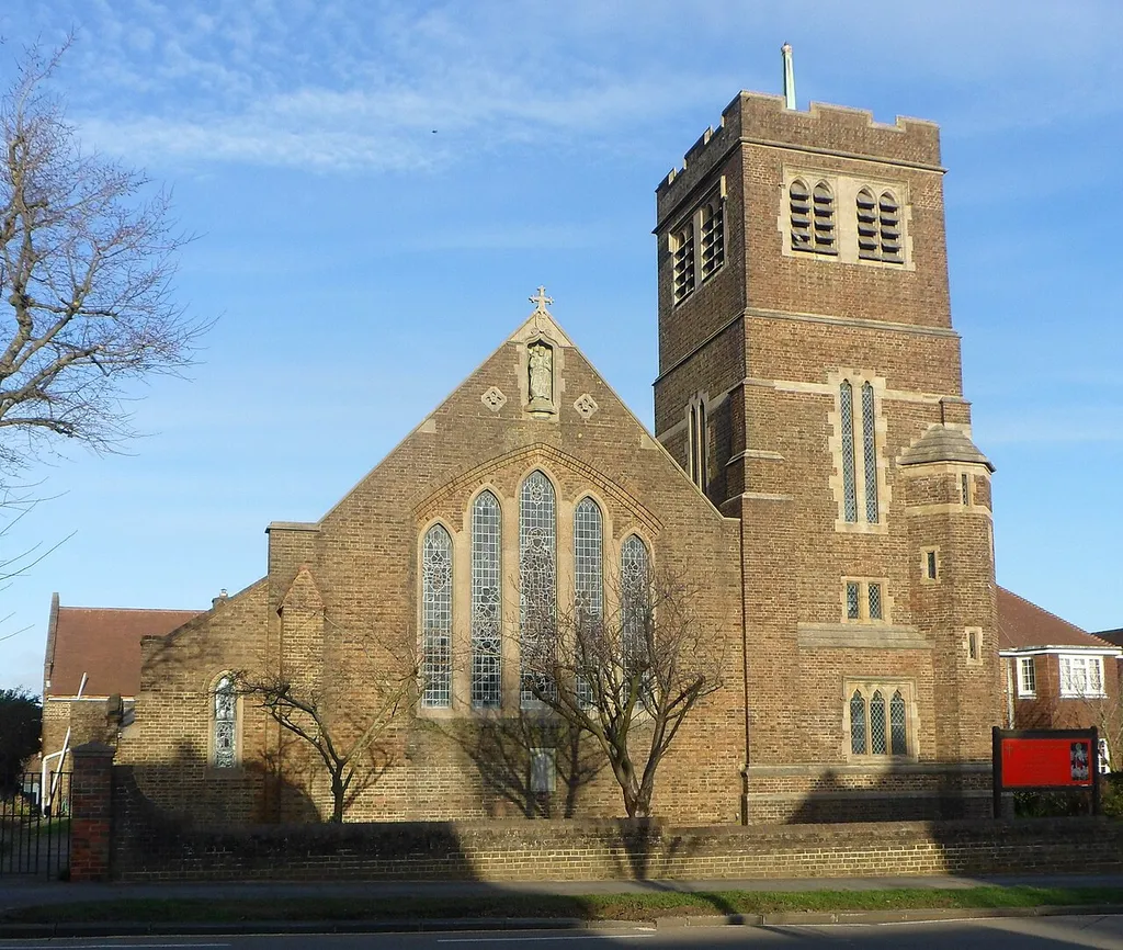 Parish Church of the Good Shepherd, Dyke Road, PRestonville, Brighton, East Sussex, seen from the southwest