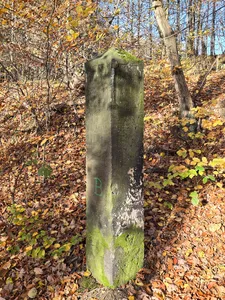 Signpost stone in Königstein (Saxon Switzerland)