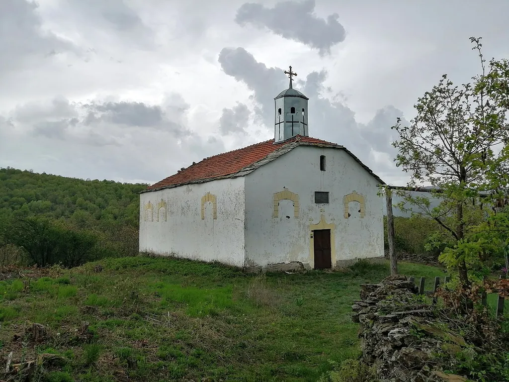 View of the St. Nicholas Chursh in the village Dlabočica, Kriva Palanka