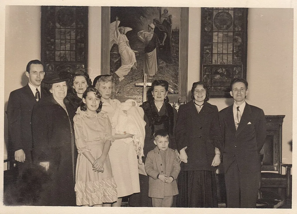 Baptism of Susan Penny Van Deusen (1952) in 1952 at Trinity Lutheran Church, Jersey City, New Jersey