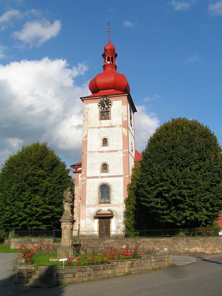 Church of St. George from 1709 (front view), Radim (Jicin District)
