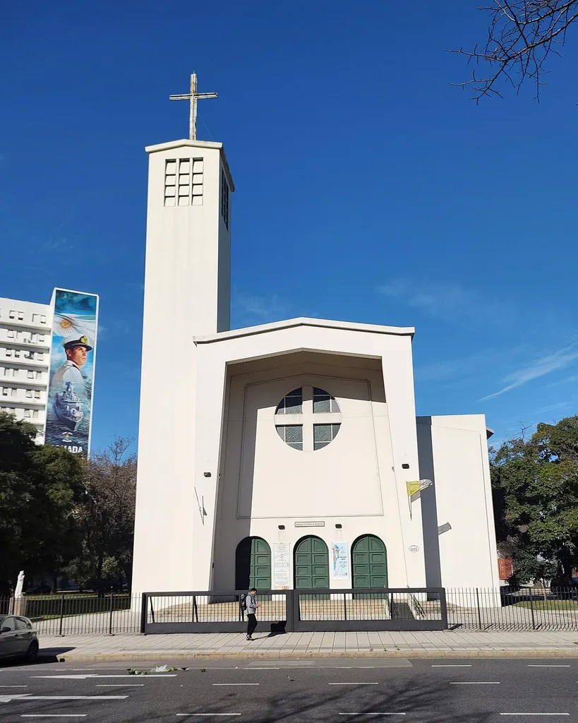 Iglesia Catedral Stella Maris - Obispado para las Fuerzas Armadas y Fuerzas Federales de Seguridad de la República Argentina. Comodoro Py 1925. Retiro, Buenos Aires.