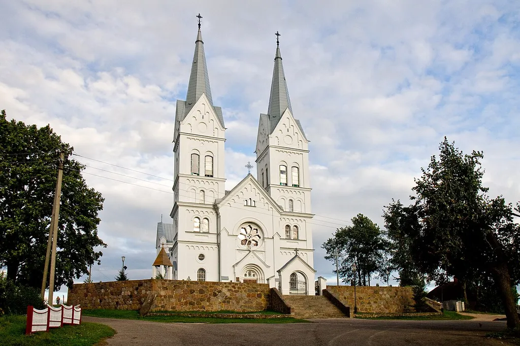 Catholic church of the Divine Providence in Słabodka. Brasłaŭ district, Viciebsk province, Belarus.