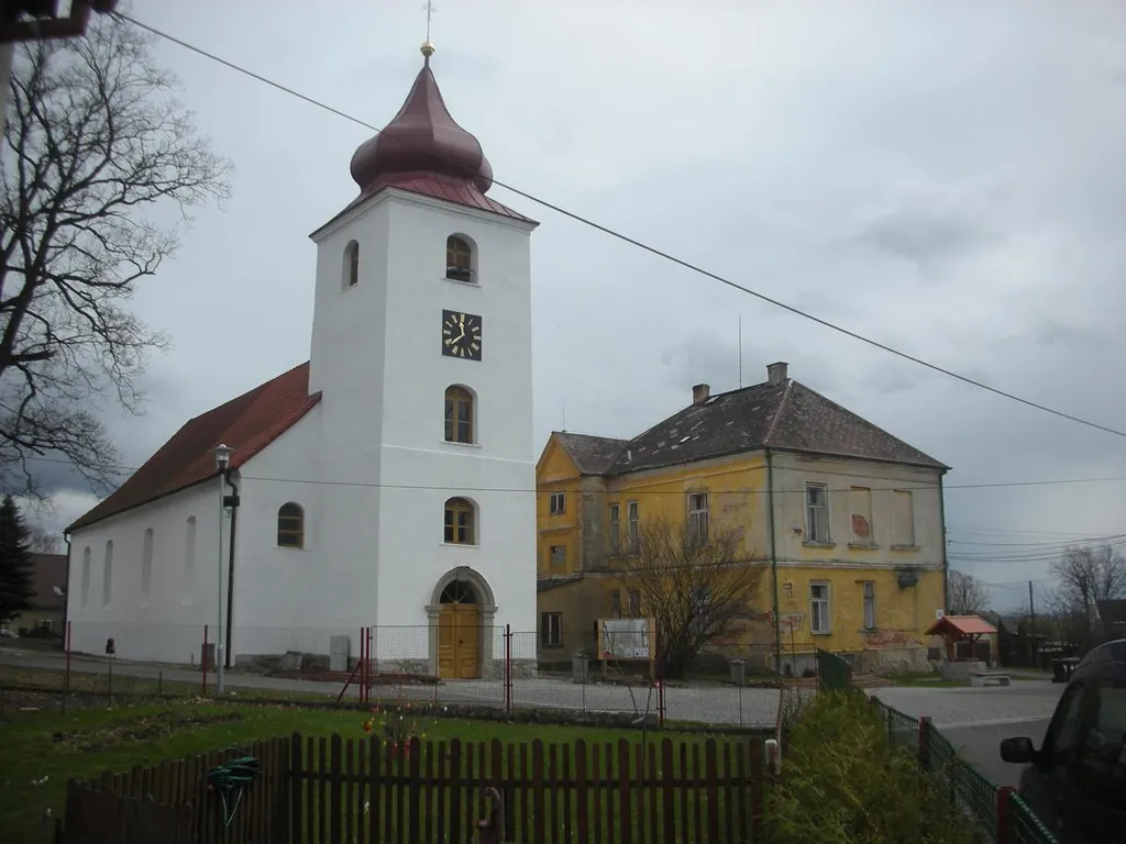 Church of st. Catherine in Křižovatka after reconstruction, Cheb District, Czech Republic