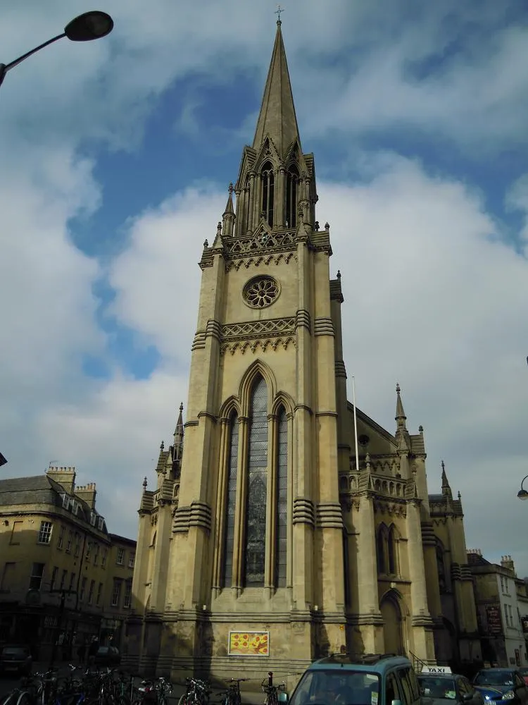 St Michael's parish church, Bath, Somerset, seen from the south