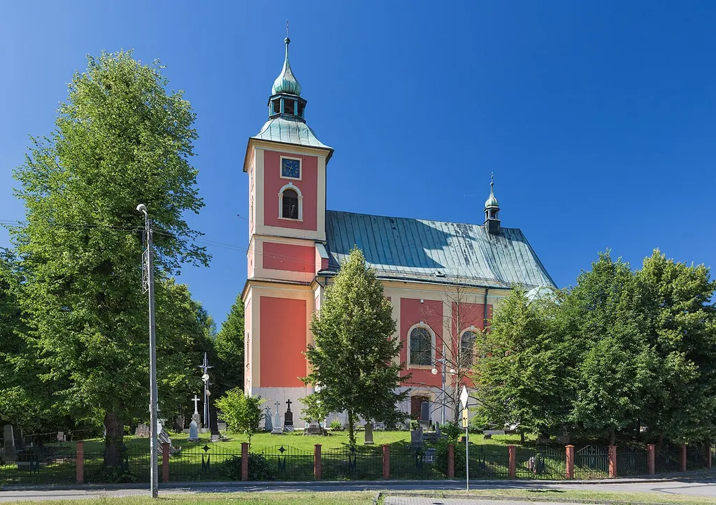 Church of the Nativity of the Blessed Virgin Mary. Kończyce Małe, Silesian Voivodeship, Poland.