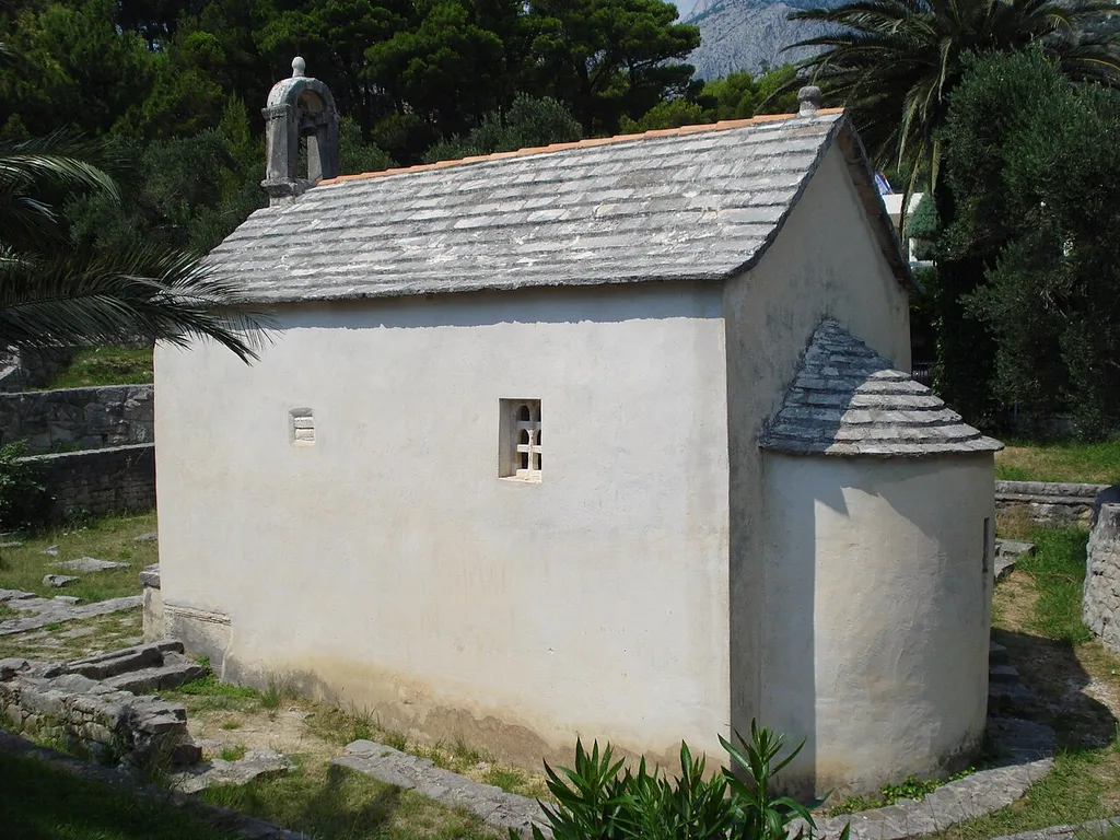 The Church of St. George (14th century), Tučepi, Croatia - rear view
