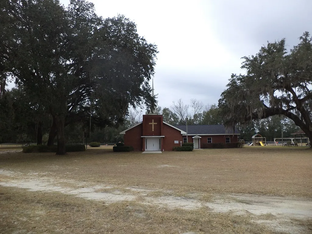 Hanson United Methodist Church (North face), 290 NE Daisy St, Madison, Madison County, Florida. This has a Madison address but is the community of Hanson.