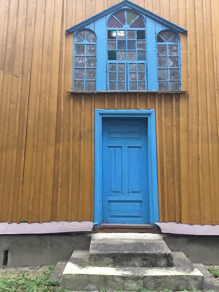 Вікно і двері дерев'яної церкви Святого архистратига Михаїла, 1897Тишковичі, фото 2018р.