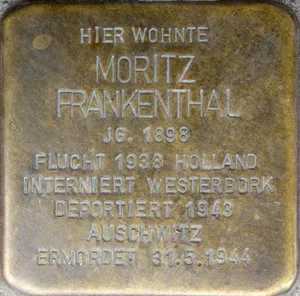 Stolperstein dedicated to Moritz Frankenthal