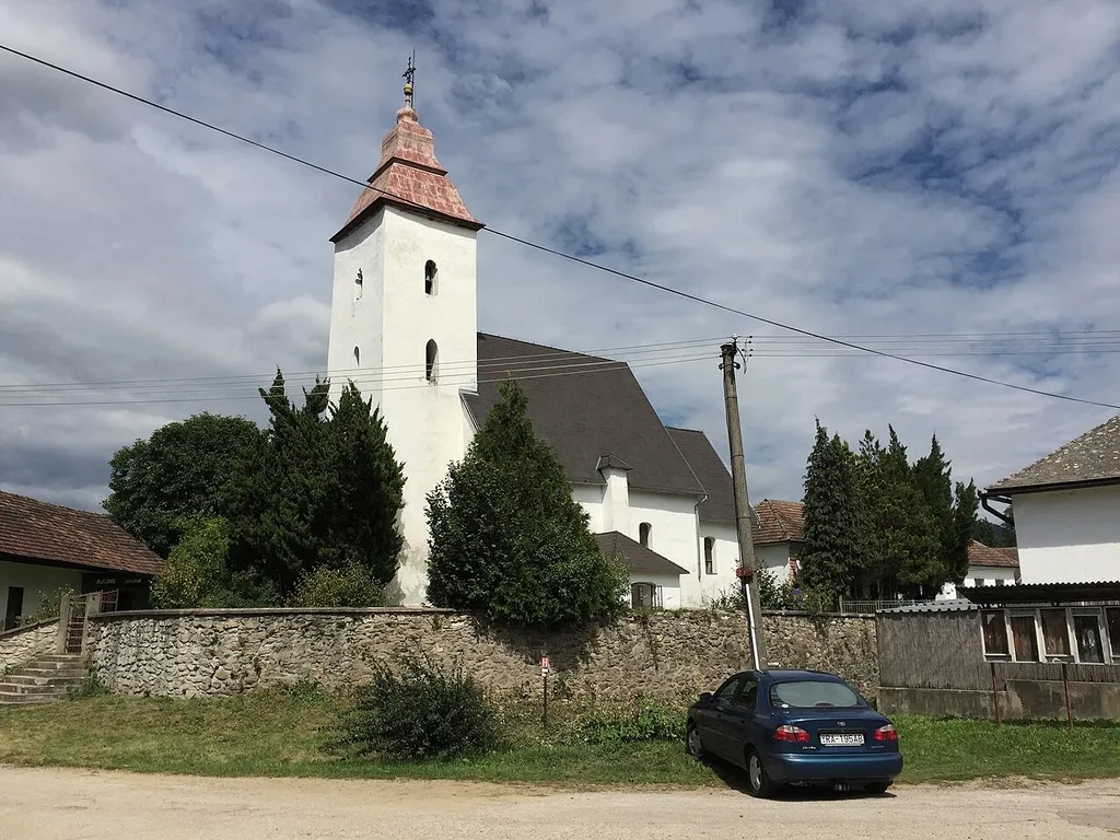 Early Gothic Lutheran church in Roštár, Slovakia.
