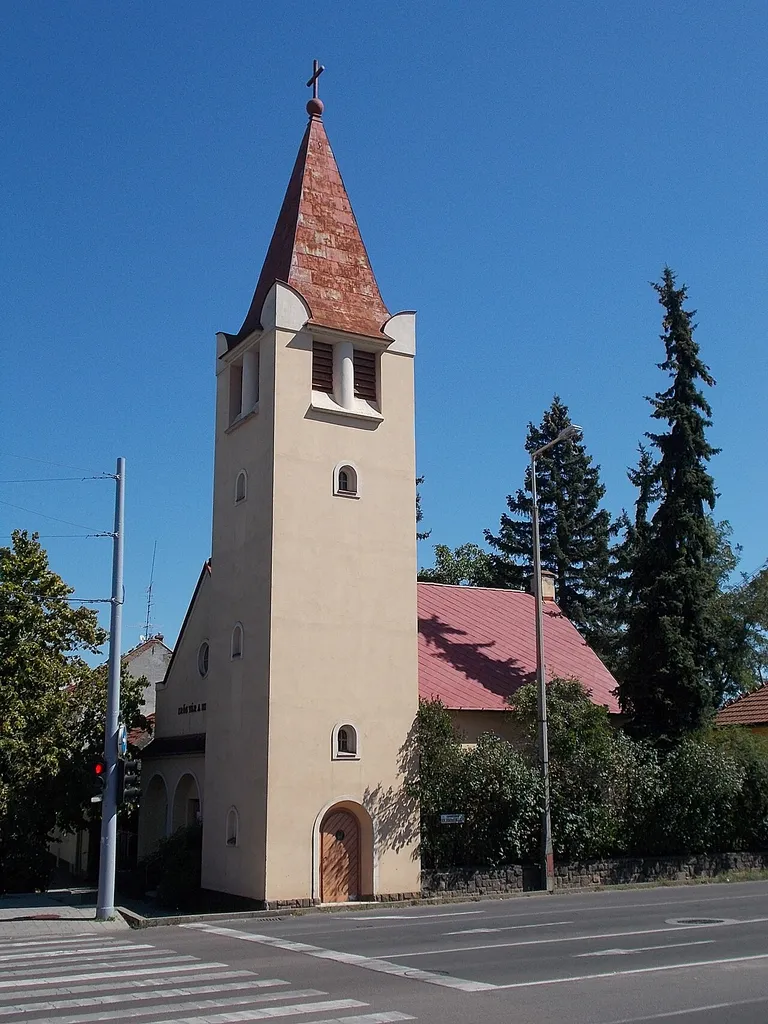 : Lutheran church (1940). - Törvényház Street, Eger, Heves County, Hungary.