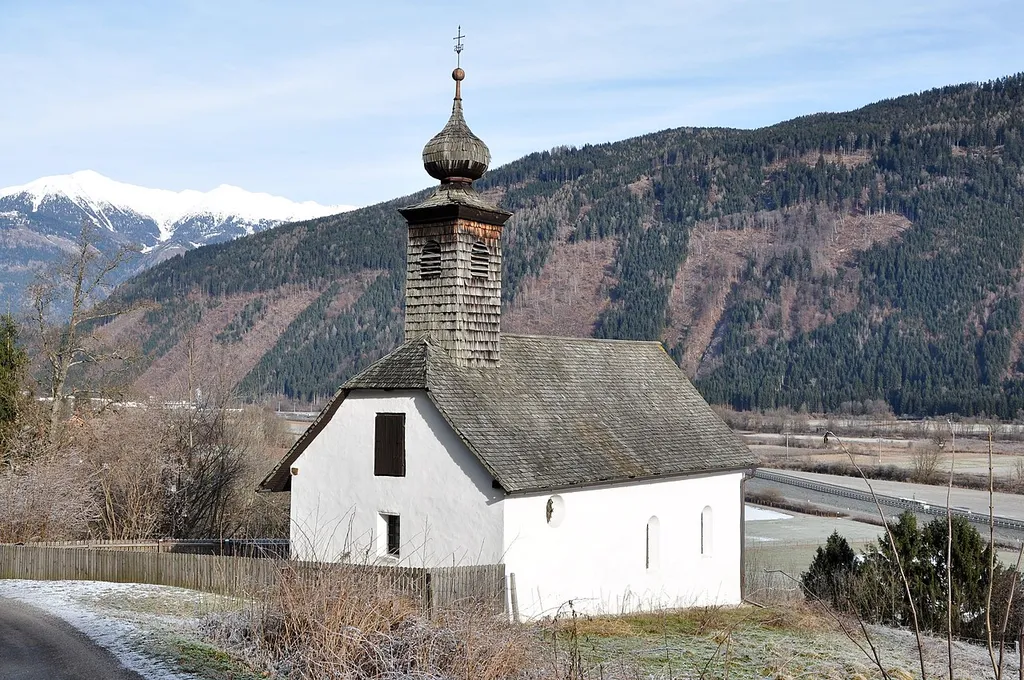 Subsidiary church Saint Rupert at Obergottesfeld, municipality Sachsenburg, district Spittal an der Drau, Carinthia / Austria / EU
