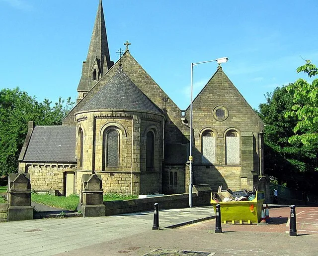Saint Cuthbert's Church, Bensham The building is currently boarded up and appears to be undergoing some refurbishment.