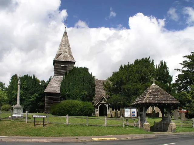 Church of St Peter, Newdigate Found opposite the Six Bells pub at the junction of Rusper Road and Church Lane this has been a place of worship for the best part of a thousand years http://www.acny.org.uk/venue.php?V=8229. The oldest parts of the church date from the 12th or 13th-century (depending on which history you read) with subsequent major additions in the 14th, 16th and 19th-centuries. The wooden west tower is acclaimed as one of the finest oak structures in England http://www.british-history.ac.uk/report.asp?compid=42972#s1 and houses 6 bells cast in 1803 by Thomas Mears of the Whitechapel Bell Foundry Whitechapel_Bell_Foundry. These fine bells found the perfect home as the Newdigate ringers soon became champions http://www.folk-network.com/miscellany/burstow/burstow_bellringing_2.html#98. At the end of an evening of ringing the changes on Thomas Mears' six bells the ringers would be able to cross the road to enjoy a drink, a smoke and a song in the other Six Bells! Sometimes it's easy to work out how a pub got its name.