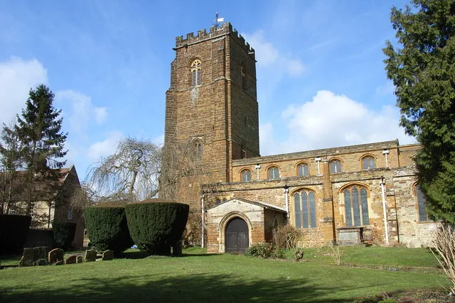 St Lawrence's, Towcester. Lovely yellow Northamptonshire ironstone.