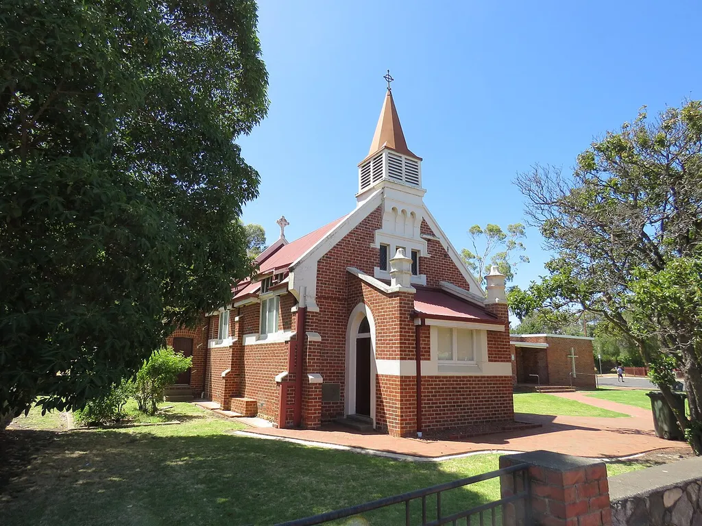 The heritage listed St Peter's Anglican Church, Brunswick Junction, Western Australia.