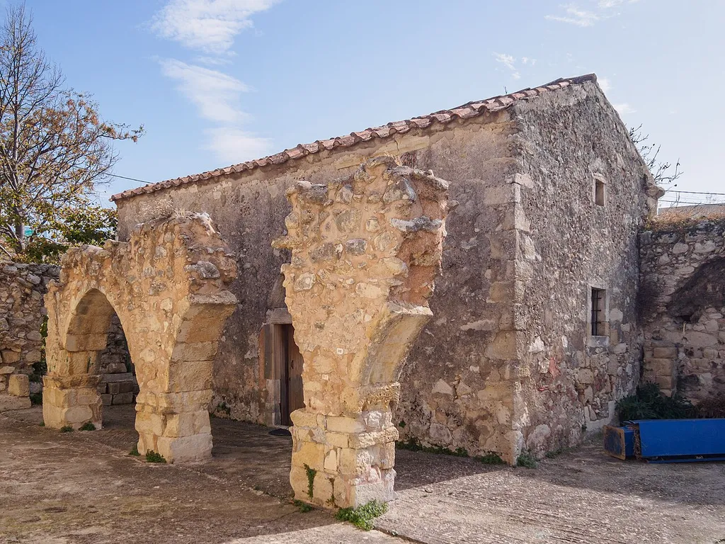 The 14th century church of Saint Jonh the Theologian at Margarites, Crete. According to an inscription at its interior, it was built in 1383.
