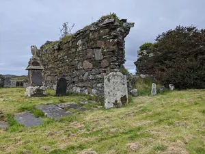 Luing,Old Parish Church of Kilchattan 800m NW of Toberonochy