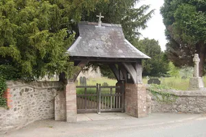 Lych gate to the churchyard, Church of St Michael and All Angels.