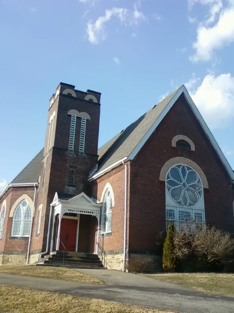 This photograph shows the Laurel Hill Presbyterian Church during the summer of 2012.