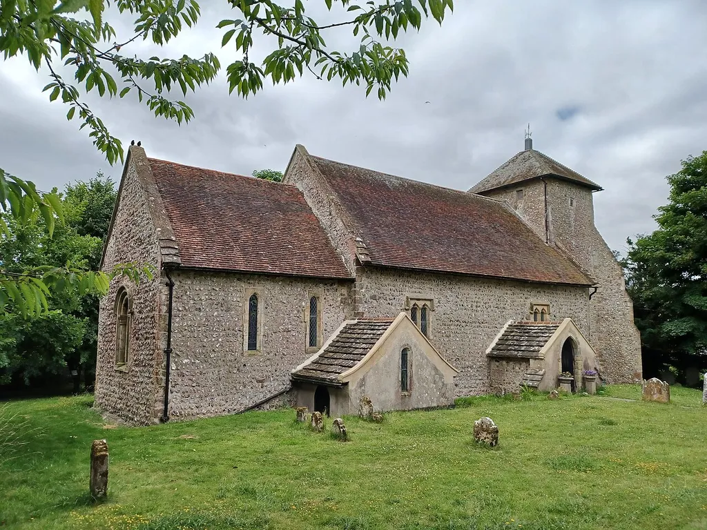 Church of the Transfiguration, Pyecombe, West Sussex, England. 12th century with 13th-century tower. Grade I listed. .mw-parser-output .messagebox{margin:4px 0;width:auto;border-collapse:collapse;border:2px solid var(--border-color-progressive,#6485d1);background-color:var(--background-color-neutral-subtle,#fbfcff);color:var(--color-base,#202122);box-sizing:border-box;border-inline-start-width:8px}.mw-parser-output .messagebox.mbox-small{font-size:88%;line-height:1.25em}.mw-parser-output .mbox-warning,.mw-parser-output .mbox-speedy{border:2px solid var(--border-color-error,#b22222);background:var(--background-color-error-subtle,#ffdbdb);border-inline-start-width:8px}.mw-parser-output .mbox-serious,.mw-parser-output .mbox-delete,.mw-parser-output .mbox-stop{border:2px solid var(--border-color-error,#b22222);border-inline-start-width:8px}.mw-parser-output .mbox-issue,.mw-parser-output .mbox-content{border:2px solid #f28500;background:var(--background-color-warning-subtle,#ffe);border-inline-start-width:8px}.mw-parser-output .mbox-query,.mw-parser-output .mbox-style{border:2px solid #f4c430;background:var(--background-color-warning-subtle,#ffe);border-inline-start-width:8px}.mw-parser-output .mbox-shit{border:2px solid #960;border-inline-start-width:8px}.mw-parser-output .mbox-license{border:2px solid #88a;border-inline-start-width:initial}.mw-parser-output .mbox-legal{border:2px solid var(--border-color-notice,#666);background:var(--background-color-base,#fff);border-inline-start-width:8px}.mw-parser-output .mbox-honor{border:2px solid #ca3;background:var(--background-color-warning-subtle,#fcf4db);border-inline-start-width:8px}.mw-parser-output .mbox-growth{border:2px solid #8d4;background:var(--background-color-success-subtle,#d5fdf4);border-inline-start-width:8px}.mw-parser-output .mbox-move{border:2px solid #93c;border-inline-start-width:8px}.mw-parser-output .mbox-protection,.mw-parser-output .mbox-message{border:2px solid var(--border-color-base,#aaa);border-inli