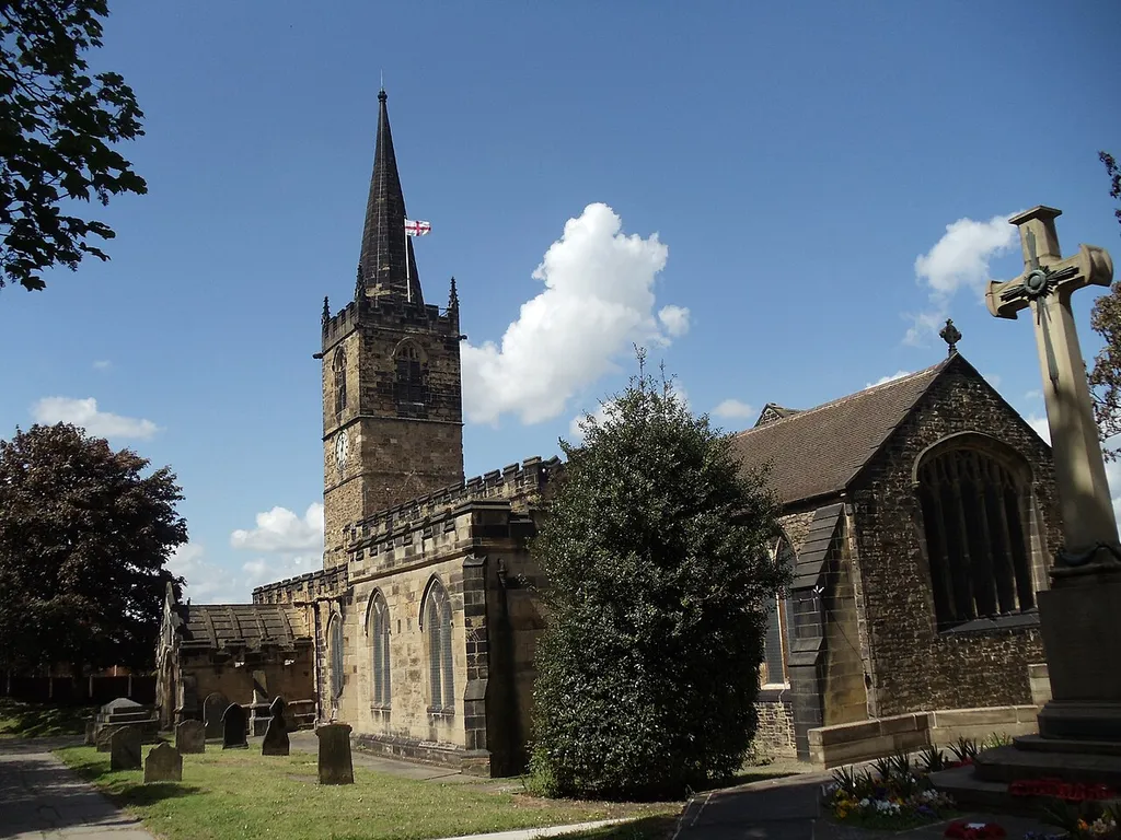 All Saints' parish church, Wath upon Dearne, South Yorkshire, seen from the southeast