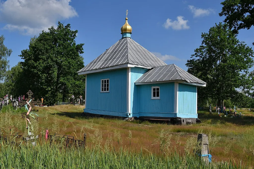 Успенська церква (дер.) (1865 рік) - вигляд з південного сходу - Самари (на кладовищі) Ковельський (колишній Ратнівський) район Волинська область Україна