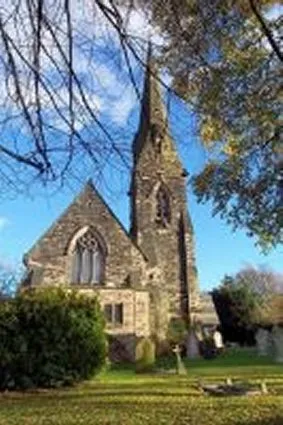 Parish church of St Michael and All Angels, Bramcote, Nottingham, seen from the west