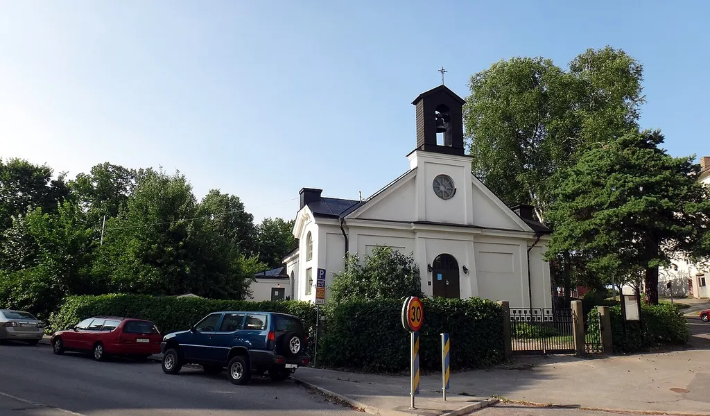 The church Alby kyrka in Lilla Alby, Sundbyberg, Sweden.