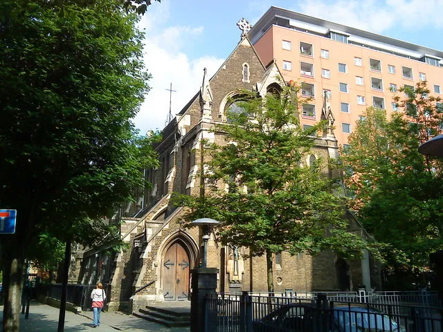 The Parish Church of Holy Cross, St. Pancras, near to Finsbury, Islington, Great Britain.