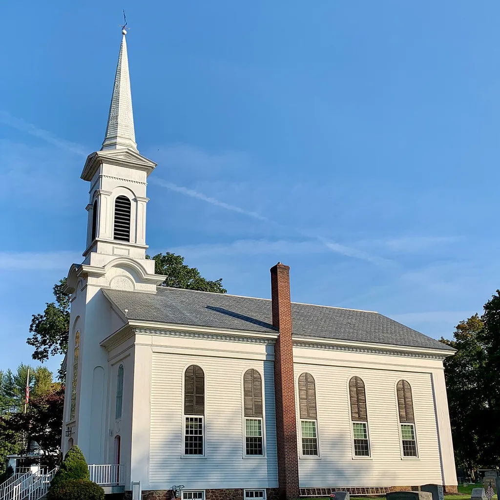 Pottersville Reformed Church in Pottersville, New Jersey. Contributing property of the Pottersville Village Historic District.