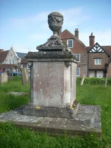 Monument to George Powelle and others, circa 5 yards north of north porch of Church of St Mary