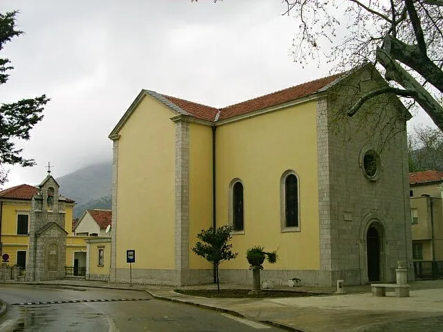 Trebinje, Bosnia and Herzegovina. Catholic church without a tower (destroyed in 1992)