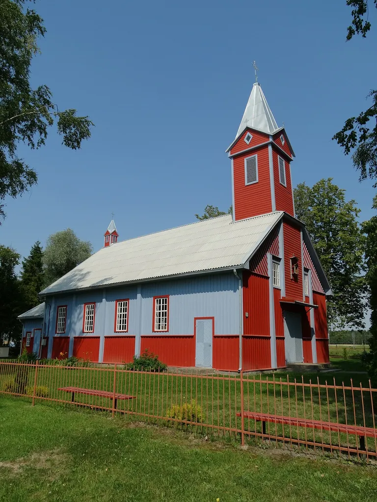 Saint John the Baptist church in Juodeikiai, Joniškis district, Lithuania