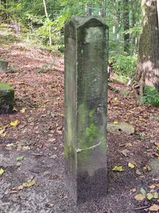 Signpost stone in Königstein (Saxon Switzerland)