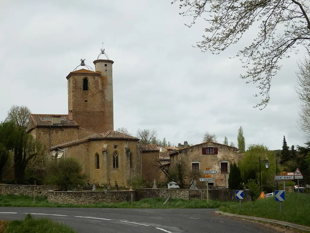 View of Saint-Benoît, Aude, France