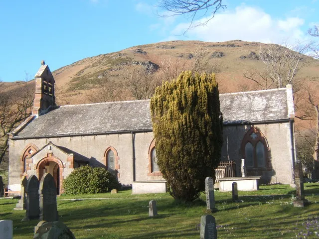 St Mary's Church, Whicham The flank of Black Combe in the background is called Parsonage Breast on the OS 1:25,000 map.