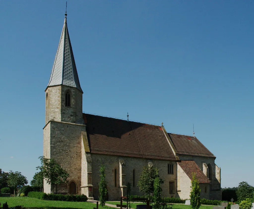 The „Church of Our Lady“ in Unterriexingen (once a pilgrimage and parish church, now a cemetery chapel). View from south-east.