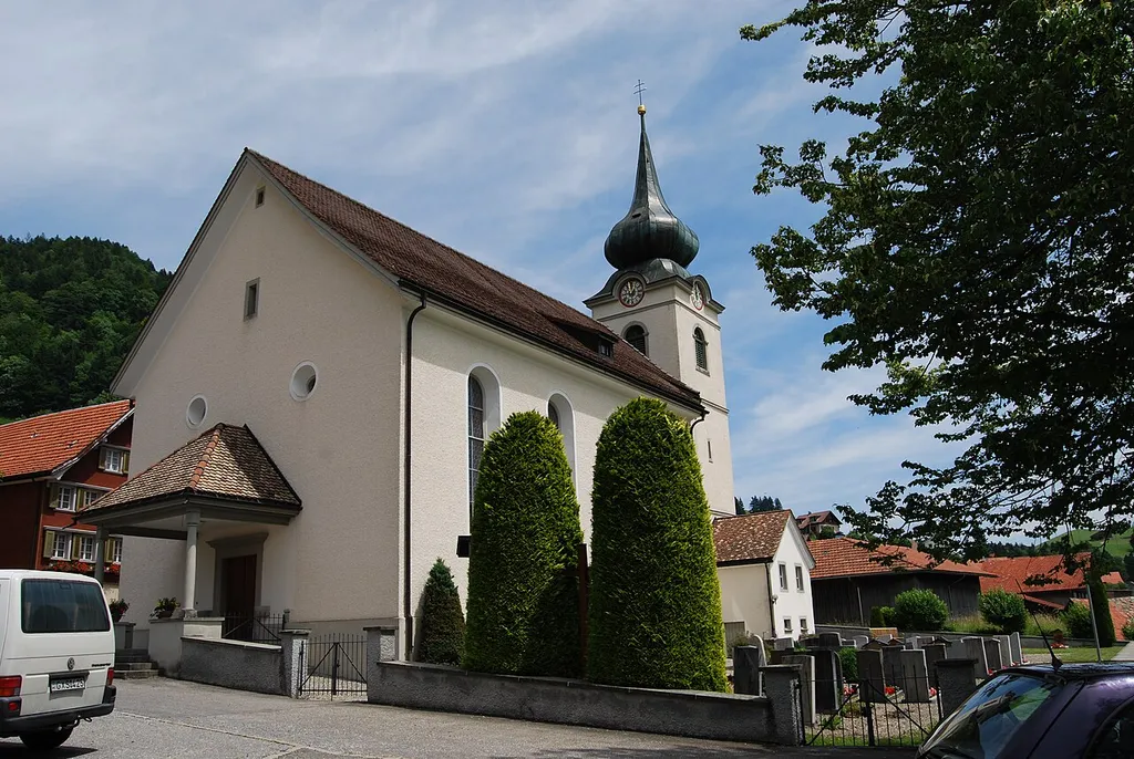 Pastoral church Saint Antony of Padua at Walde, municipality of St. Gallenkappel, canton of St. Gallen, Switzerland