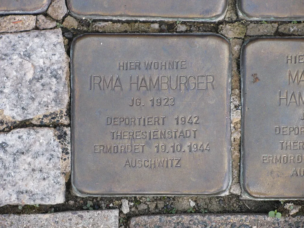 Stolperstein dedicated to Irma Hamburger