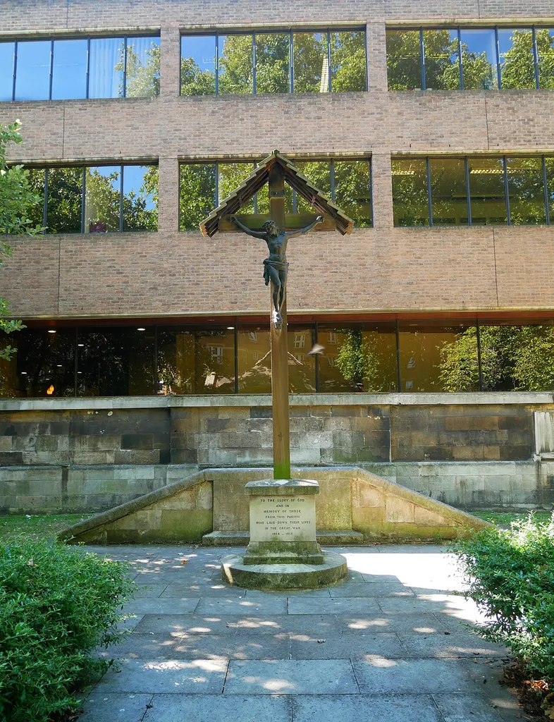 The early twentieth-century war memorial in the northern part of St John's Churchyard, Bermondsey, London Borough of Southwark.