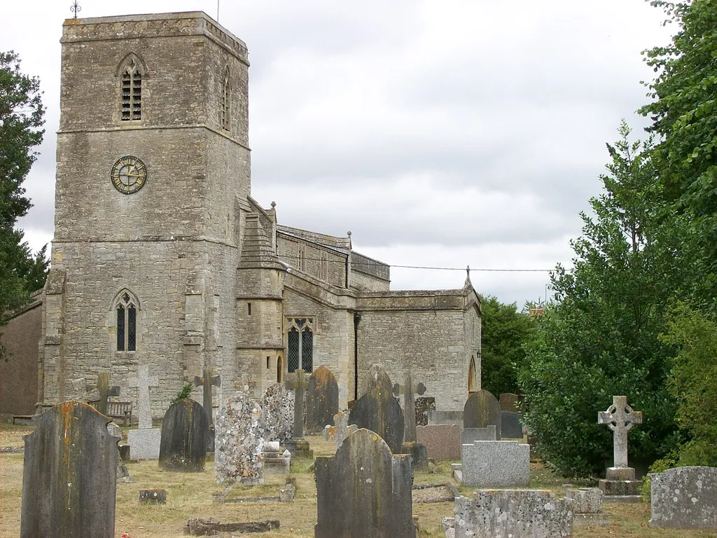 St Mary the Virgin's parish church, Great Chesterton, Oxfordshire, seen from the west