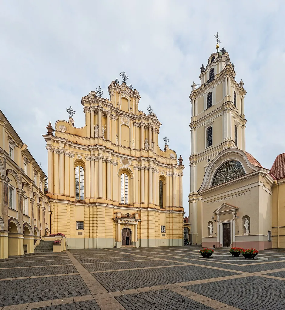 The Great Courtyard of Vilnius University in Vilnius, Lithuania, looking south east.