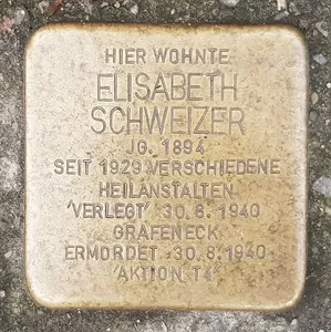 Stolperstein dedicated to Elisabeth Schweizer