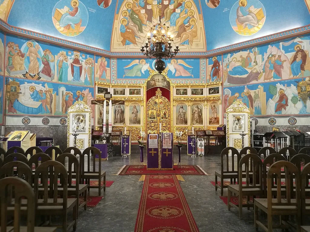 Interior of st Elijah church in Iisalmi, Finland