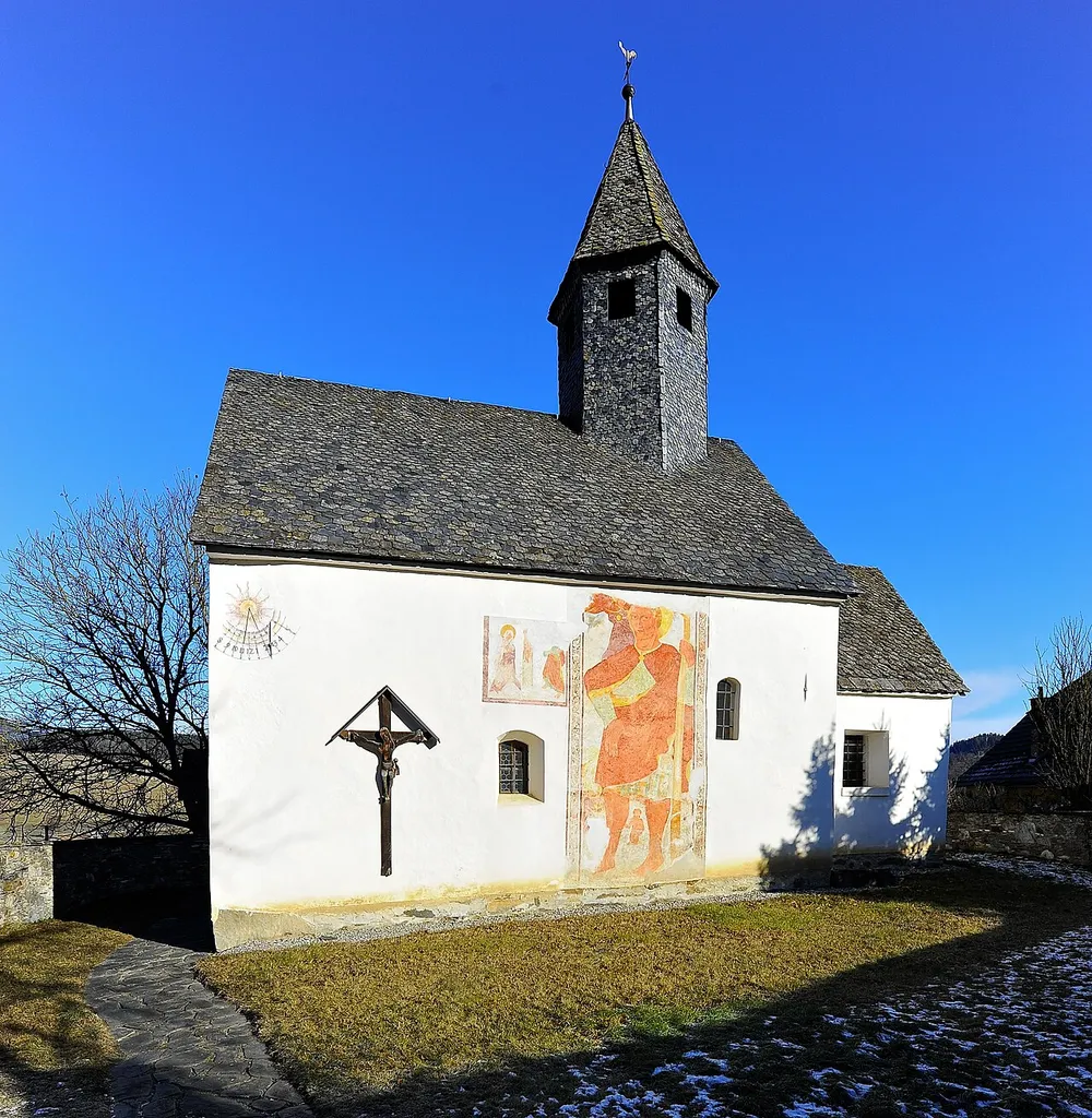 Subsidiary church Saint Lawrence at Flatschach, municipality Glanegg, district Feldkirchen, Carinthia / Austria / EU